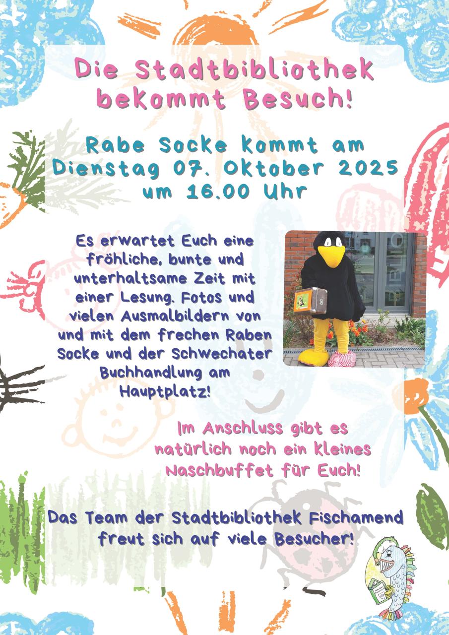 Einladung Rabe Socke