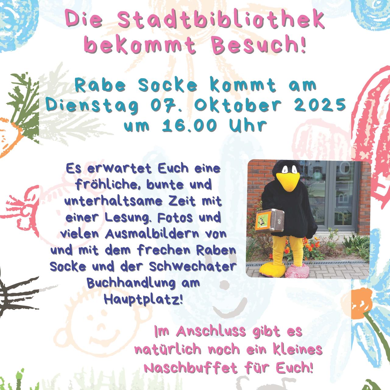 Einladung Rabe Socke