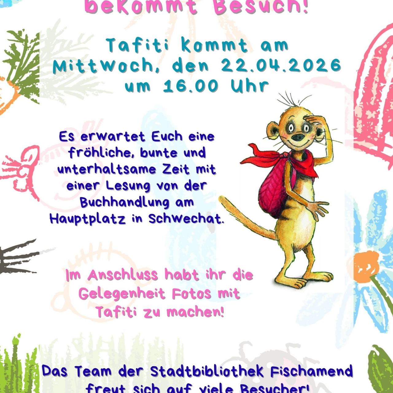 Plakat der Veranstaltung, mit Tafiti